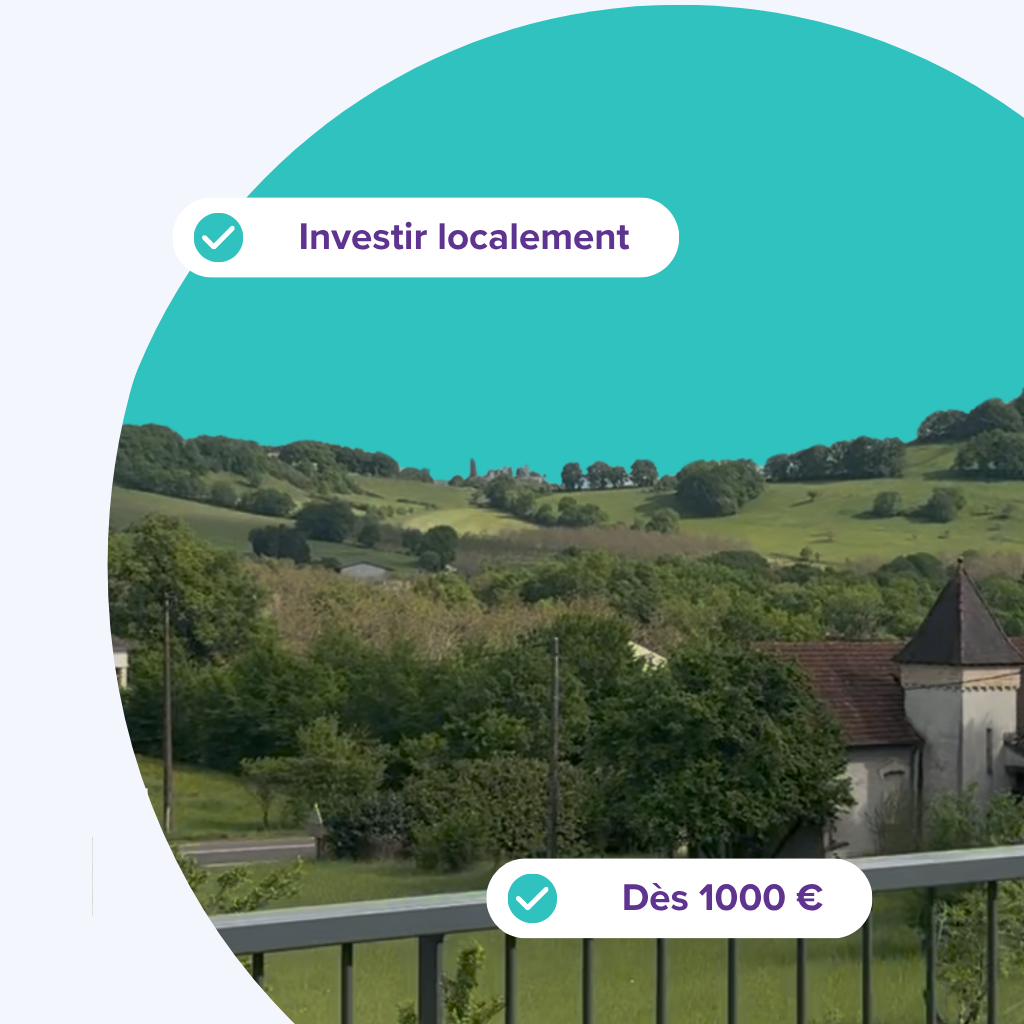 Paysage rural du grand Sud-Ouest, investir localement dans les territoires dès 1000€ avec Kolibri